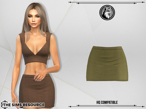 Sims 4 — Ollie Set Skirt by ForLima — 6 Colors