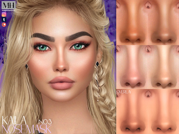 Sims 4 — Kaila Nosemask N03 by MagicHand — Cute nose mask for females and males in 16 swatches - HQ Compatible. (3
