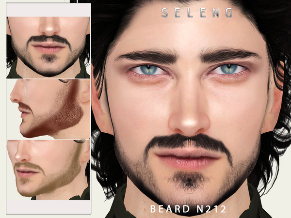 Sims 4 — Beard N212 by Seleng — HQ compatible beard with 21 colours, available for Teen to Elder.