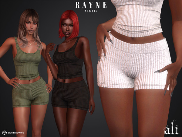 Sims 4 — RAYNE shorts by ali1 — Ribbed Shorts