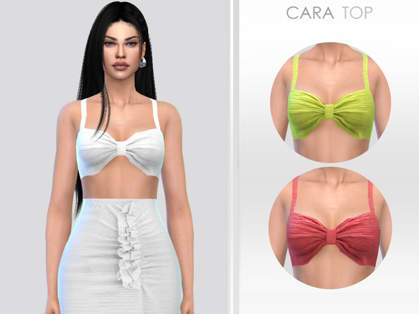 Sims 4 — Cara Top by Puresim — Female bralette for summer time