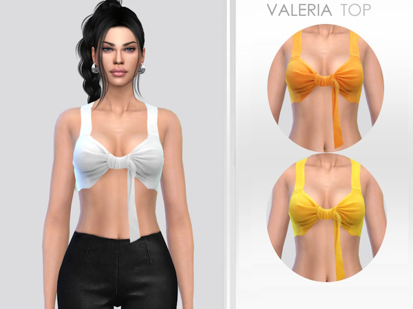 Sims 4 — Valeria Top by Puresim — Female bralette for summer time