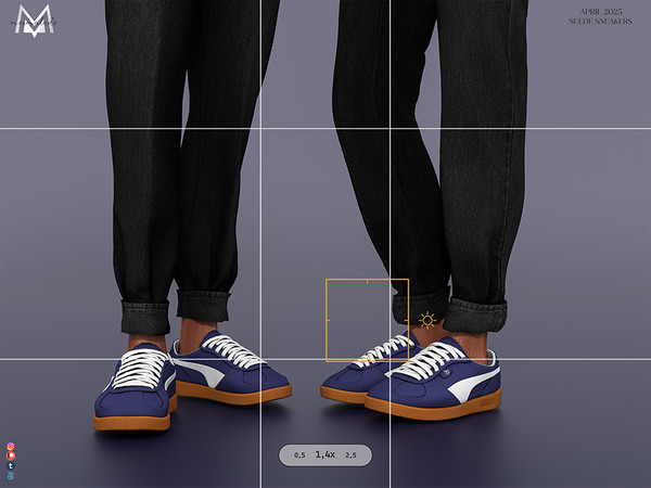 Sims 4 — [PATREON] Suede Sneakers (Male) by Mermalade — - New Mesh