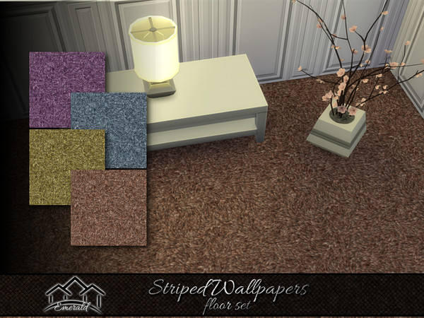 Sims 4 — Striped Wallpapers floor set by Emerald — Add a unique decor statement with striped wallpapers.(floor set)