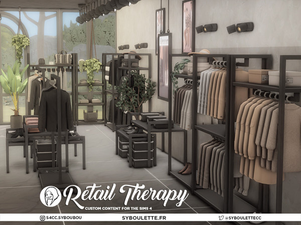 Sims 4 — Retail Therapy - Low Table by Syboubou — Retail Therapy is the ultimate cc set for designing the perfect