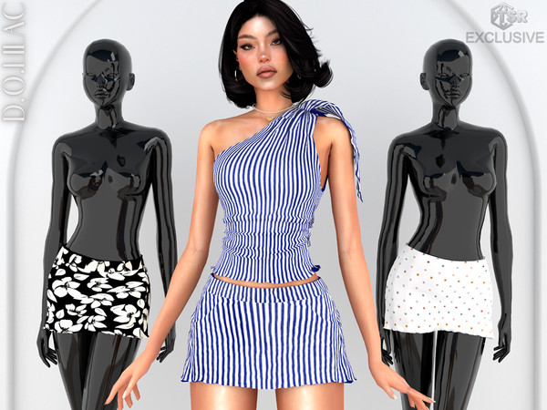 Sims 4 — Patterned Mini Skirt DO0787 by DOLilac — Custom thumbnail