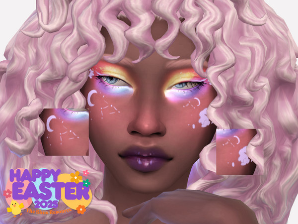 Sims 4 — Easter25 Facepaint by Sagittariah — base game compatible, 4 swatches, properly tagged, enabled for all occults,