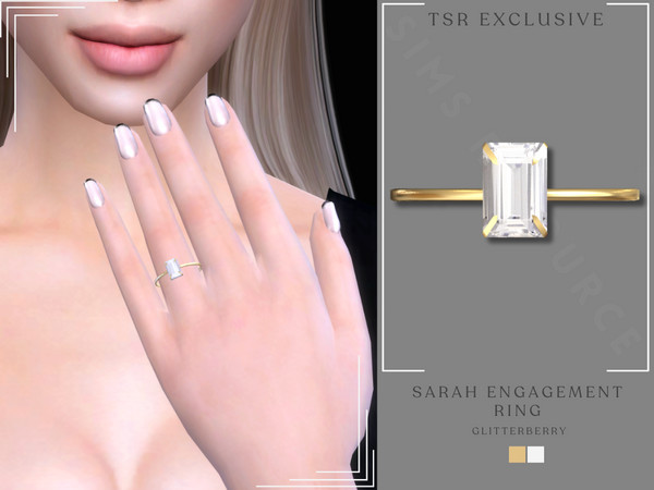 Sims 4 — Sarah Engagement Ring by Glitterberryfly — Get a $6 discount on the Yearly VIP Subscription using code