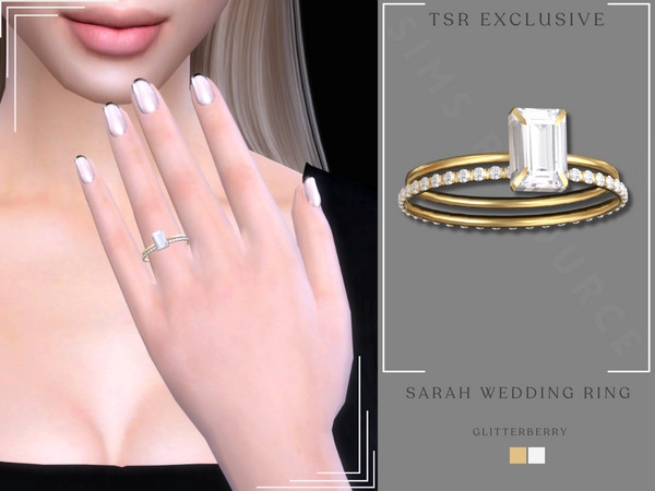 Sims 4 — Sarah Wedding Ring by Glitterberryfly — Get a $6 discount on the Yearly VIP Subscription using code