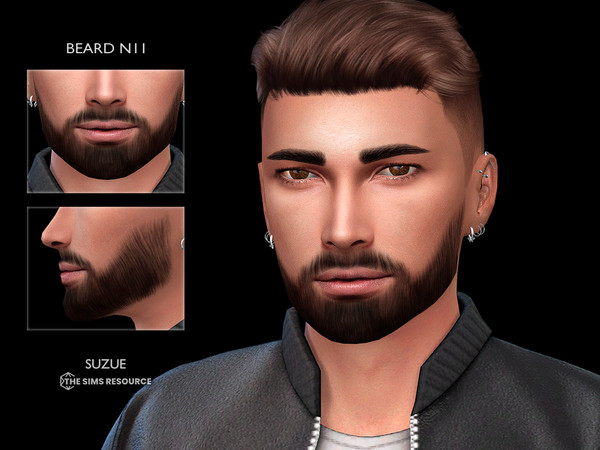 Sims 4 — Beard N11 by Suzue — 6 Swatches
