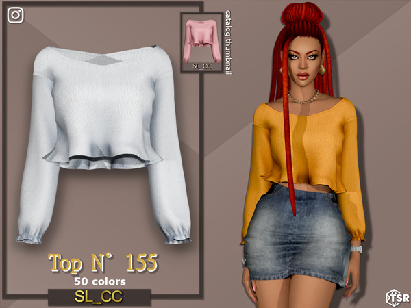 Sims 4 — SL_Top_155 by Mona — -New mesh-