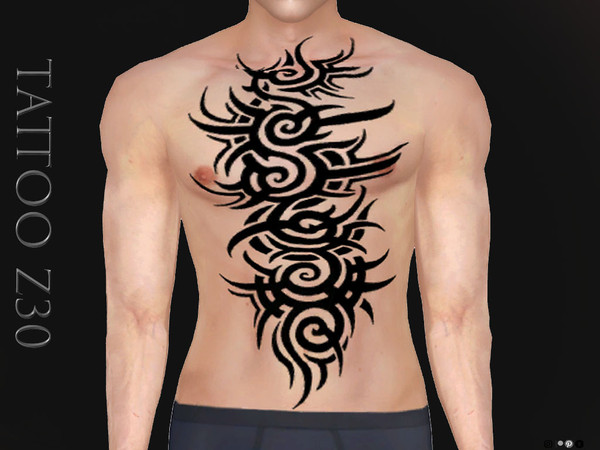 Sims 4 — TATTOO Z30 by ZENX — Base Game