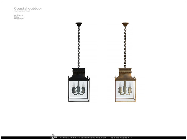 Sims 4 — Coastal outdoor - ceiling lamp MW by Severinka_ — A set of furniture and decor for the design of a patio in the