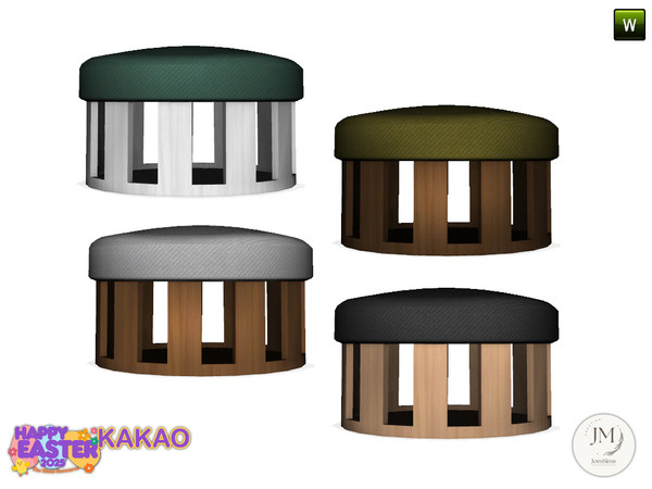 Sims 4 — kakao garden puff by jomsims — An elegant and enchanting Easter garden set featuring 18 items,