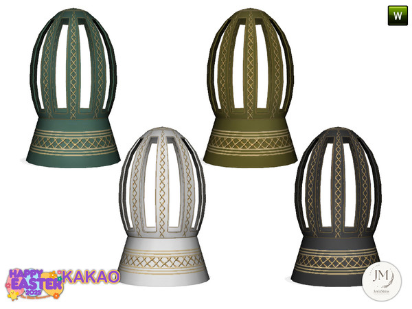 Sims 4 — kakao garden deco egg style3 by jomsims — An elegant and enchanting Easter garden set featuring 18 items,