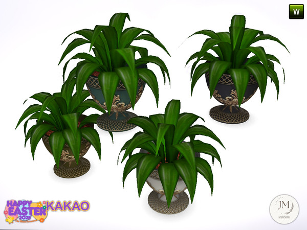 Sims 4 — kakao garden plant big by jomsims — An elegant and enchanting Easter garden set featuring 18 items,