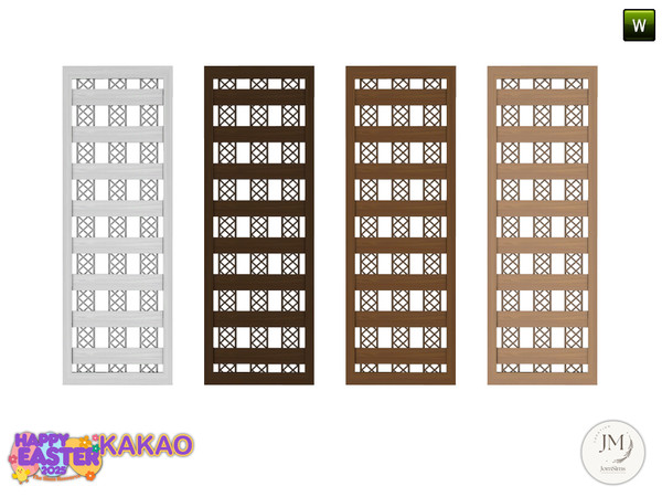 Sims 4 — kakao garden separator deco by jomsims — An elegant and enchanting Easter garden set featuring 18 items,