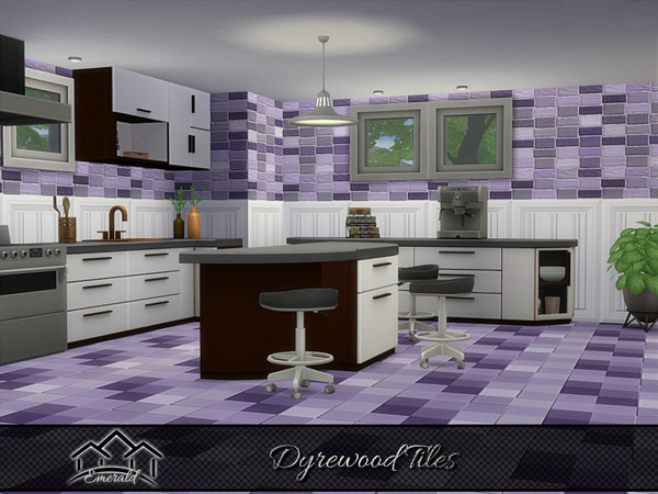 Sims 4 — Dyrewood Tiles 1 by Emerald — Dyrewood porcelain tiles that can match your style and has easy maintenance to
