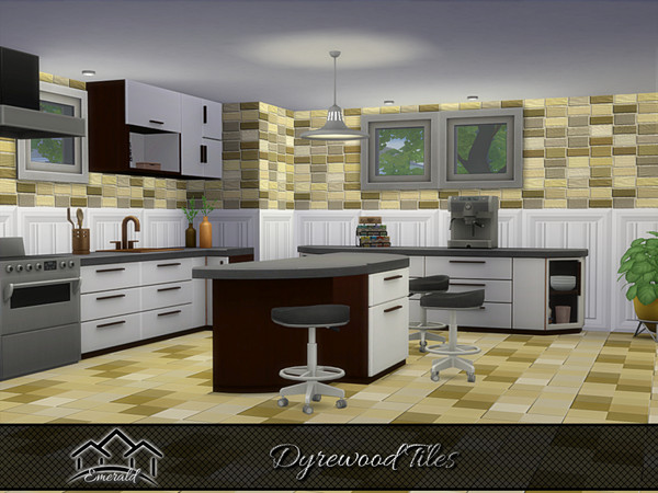 Sims 4 — Dyrewood Tiles 2 by Emerald — Dyrewood porcelain tiles that can match your style and has easy maintenance to