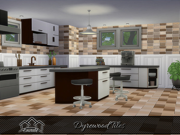 Sims 4 — Dyrewood Tiles 4 by Emerald — Dyrewood porcelain tiles that can match your style and has easy maintenance to