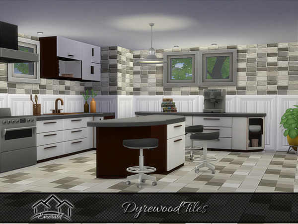 Sims 4 — Dyrewood Tiles 5 by Emerald — Dyrewood porcelain tiles that can match your style and has easy maintenance to