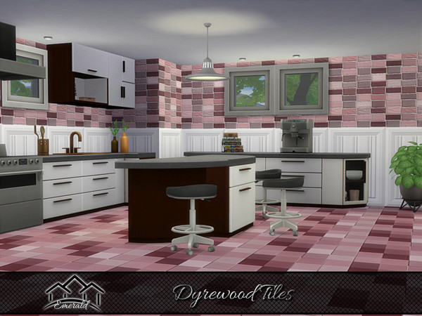 Sims 4 — Dyrewood Tiles 6 by Emerald — Dyrewood porcelain tiles that can match your style and has easy maintenance to