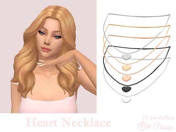 Sims 4 — Heart Necklace by Dissia — Cute little necklace with heart