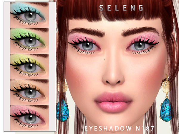 Sims 4 — Eyeshadow N187 by Seleng — The eyeshadow has 19 colours and HQ compatible. Allowed for teen, young adult, adult