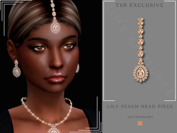 Sims 4 — Lily Peach Head Piece by Glitterberryfly — Get a $6 discount on the Yearly VIP Subscription using code