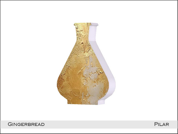 Sims 4 — Pilar Gingerbread Vase1 by Pilar — Dare with a different decoration and mix different materials.