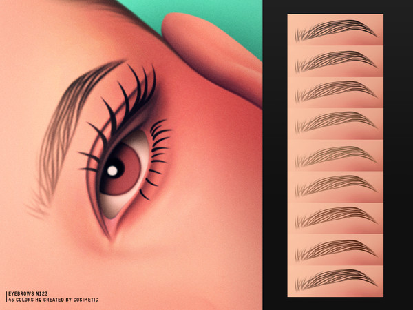 Sims 4 — Eyebrows N123 by cosimetic — - Female