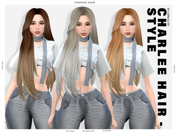 Sims 4 — LeahLillith_CharleeiHairstyle_MM.package by Leah_Lillith — There is an optional recolor (color wheel) which can
