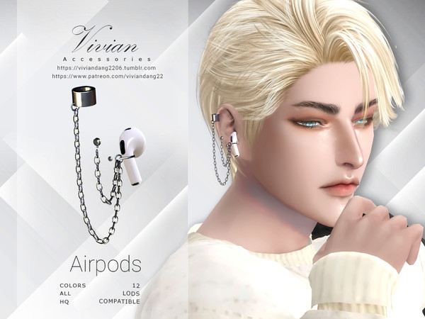 Sims 4 — VivianDang_MA_Earing_Airpods_R.package by VivianDang — - All new meshes