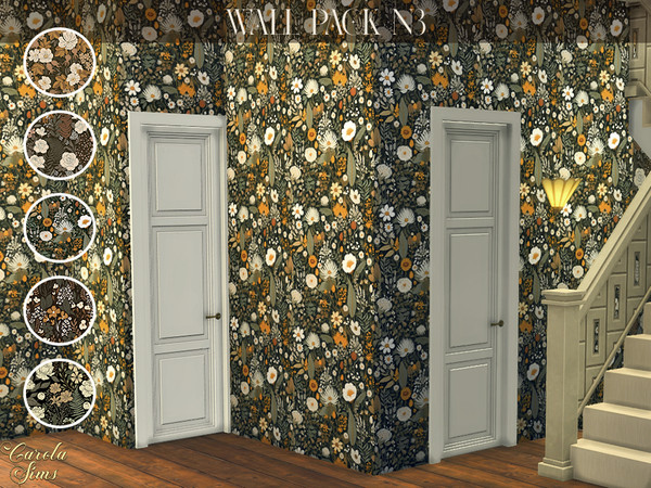 Sims 4 — Wall Pack N3 by xCarolaSimsx — They can be found in Wall patterns under Build mode