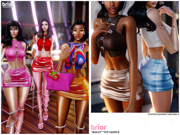 Sims 4 — Brior - Bailey Top by VentaStudio — 5 Swatches (18 Swatches on Patreon)