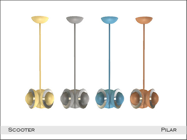 Sims 4 — Pilar Scooter CeilingLight by Pilar — A cozy retro style corner