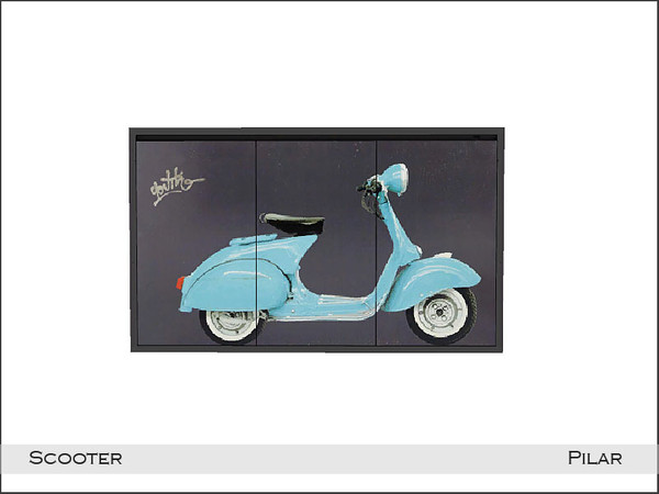 Sims 4 — Scooter consolaTV by Pilar — A cozy retro style corner