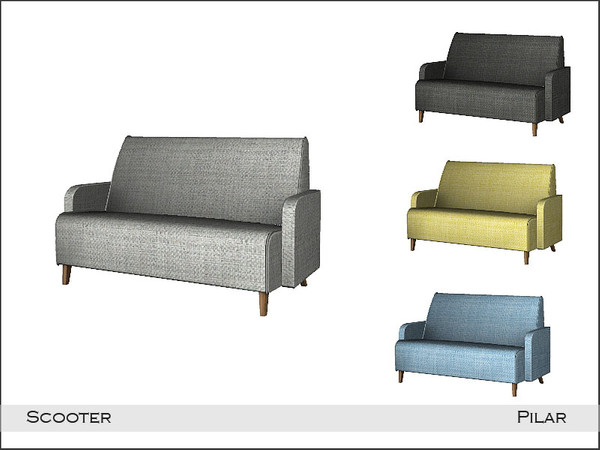 Sims 4 — Scooter Loveseat by Pilar — A cozy retro style corner