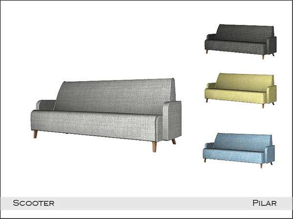 Sims 4 — Scooter sofa by Pilar — A cozy retro style corner