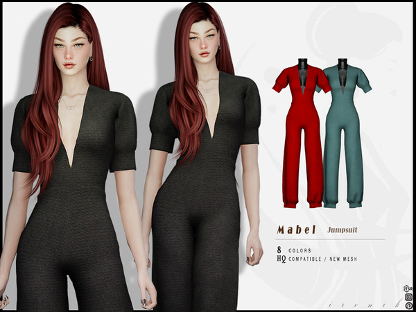 Sims 4 — Mabel Jumpsuit by _ironik_ — -8 Colors