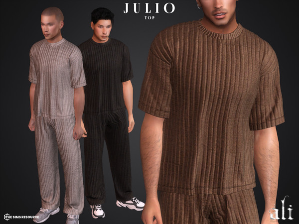 Sims 4 — JULIO top by ali1 — Ribbed T-Shirt