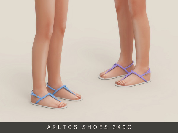 Sims 4 — Simple sandals Child by Arltos — 16 colors.