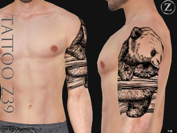 Sims 4 — TATTOO Z39 by ZENX — Base Game