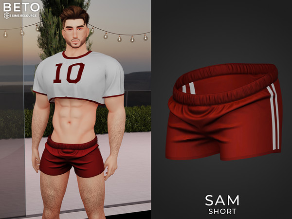 Sims 4 — Sam (Shorts) by Beto_ae0 — Men's sports shorts, Enjoy it
