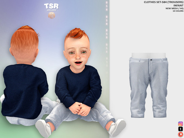 Sims 4 — InfantM - CLOTHES SET-584 (TROUSERS) BD1496 by busra-tr — 10 colors Infant