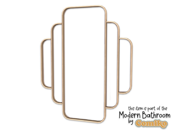 Sims 4 — Comiko Modern Bathroom Mirror by Comiko — Part 1 - Modern Bathroom Set is base game compatible and consist of 7
