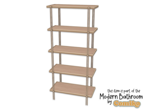 Sims 4 — Comiko Modern Bathroom Big Cabinet by Comiko — Part 2 - Modern Bathroom Set is base game compatible and consist