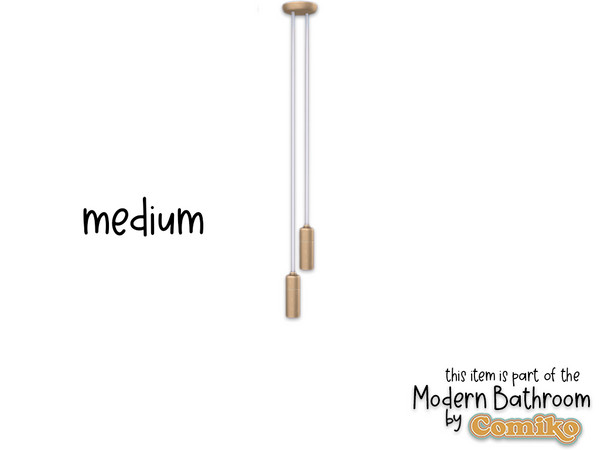 Sims 4 — Comiko Modern Bathroom Ceiling Light (med) by Comiko — Part 2 - Modern Bathroom Set is base game compatible and