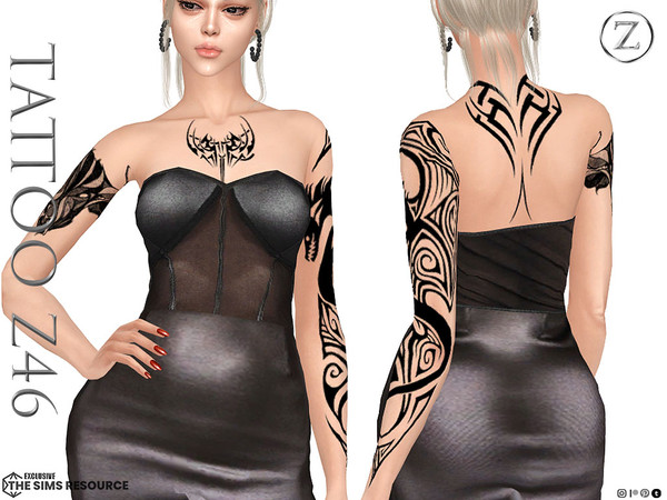 Sims 4 — TATTOO Z46 by ZENX — Base Game