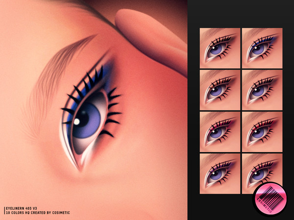 Sims 4 — Basic Eyeliner N403 V3 by cosimetic — - Female